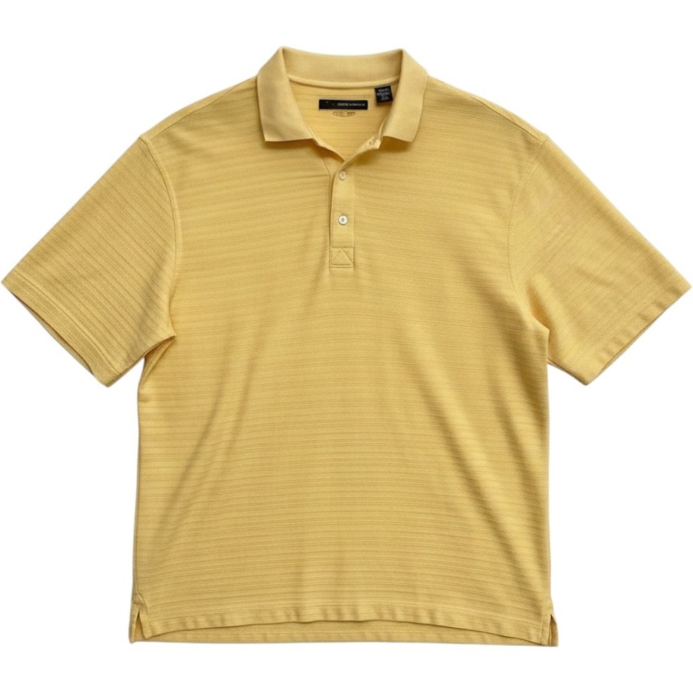 Greg Norman Golf Polo Mens Shirt Play Dry Activewear Large Yellow Preppy Stretch